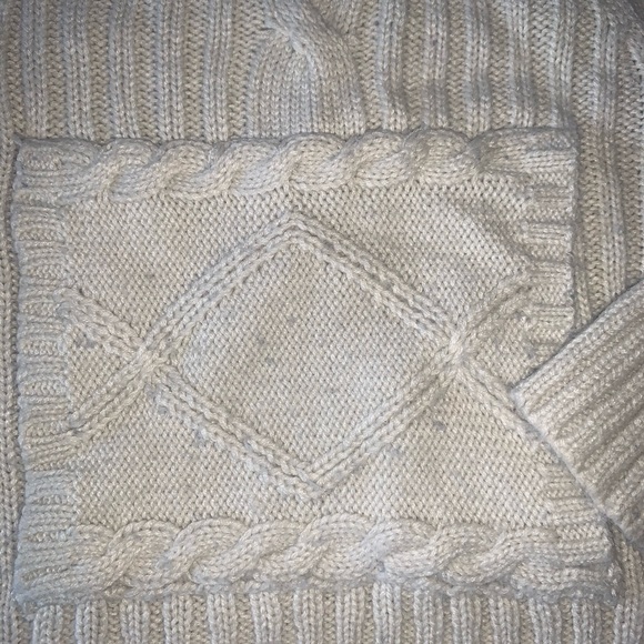 Women’s Cream Pullover Turtleneck Sweater - Picture 4 of 4